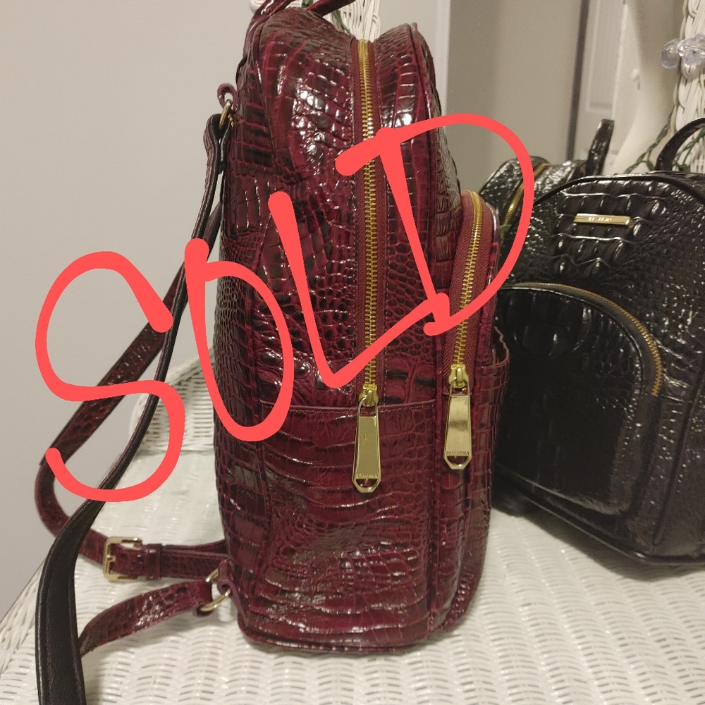 Brahmin Black Cherry Large Dartmouth Backpack
